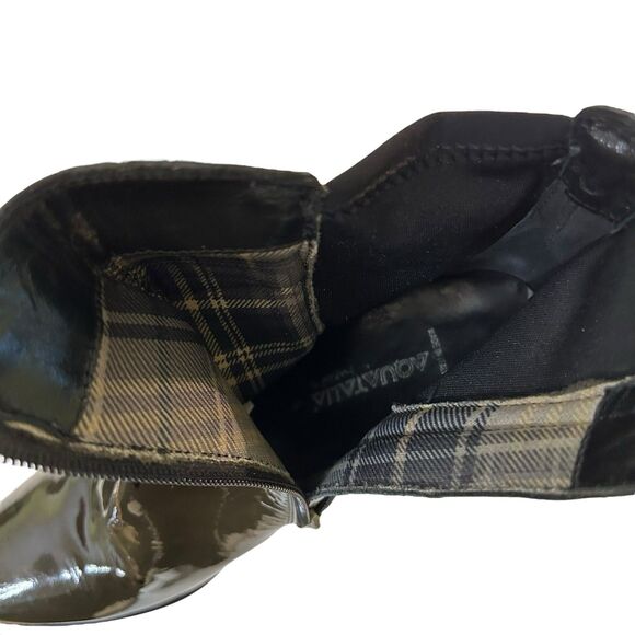 Aquatalia Rogue Royale Ankle Boot Patent Leather Italy Green Size 9 Waterproof - Picture 13 of 16
